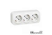 Forix - Priza tripla CP prot copii alba 782418