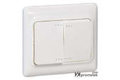 Kaptika - Intrerupator dublu cu led alb 782103