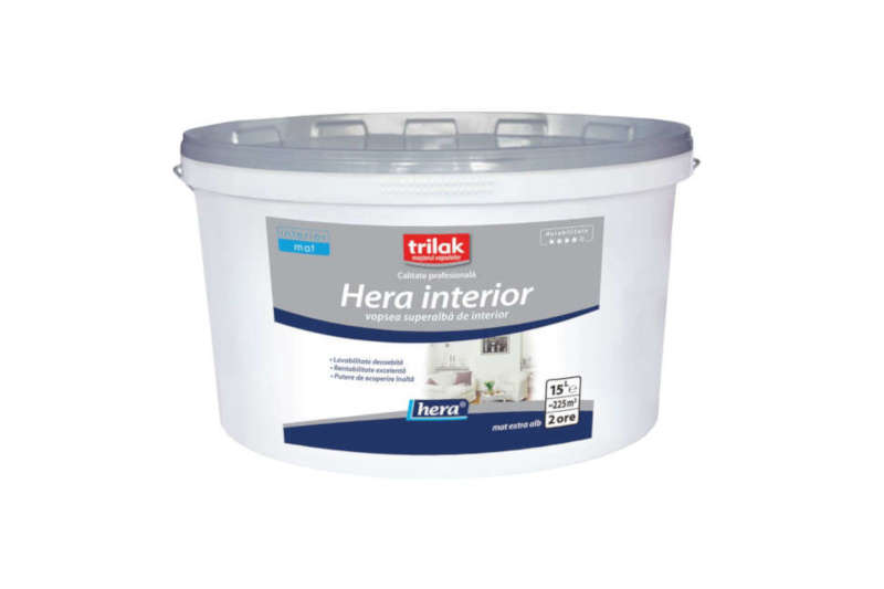 Trilak - Vopsea lavabila interior Hera + amorsa 4 ltr