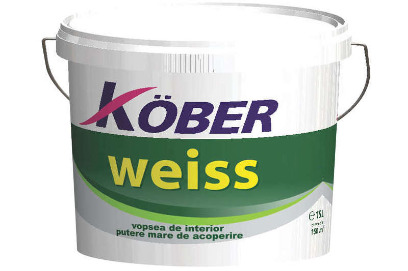Kober - Vopsea lavabila interior Weiss 15 ltr